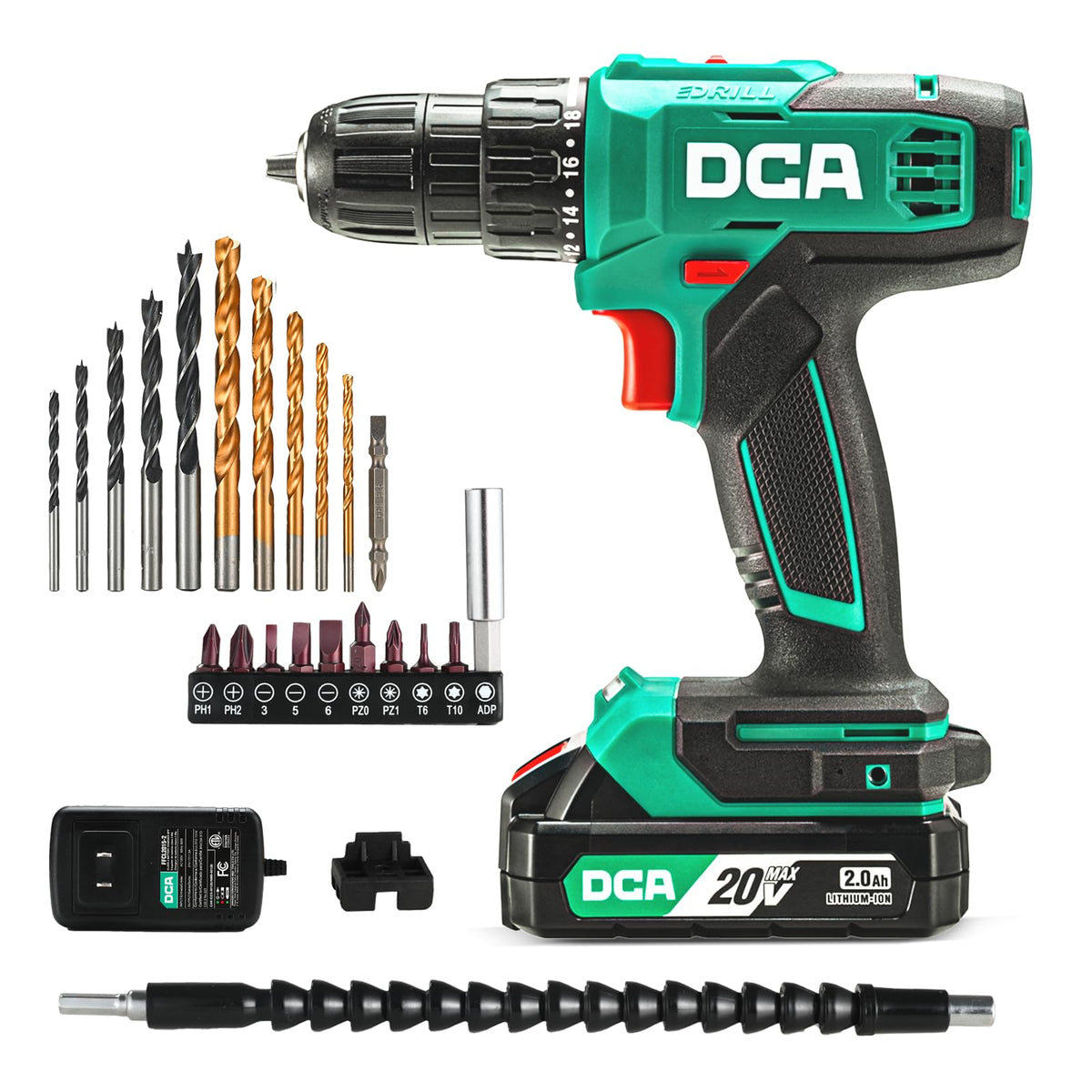Cordless Drill Set 354 in-lbs 3/8" Keyless Chuck 20V G148