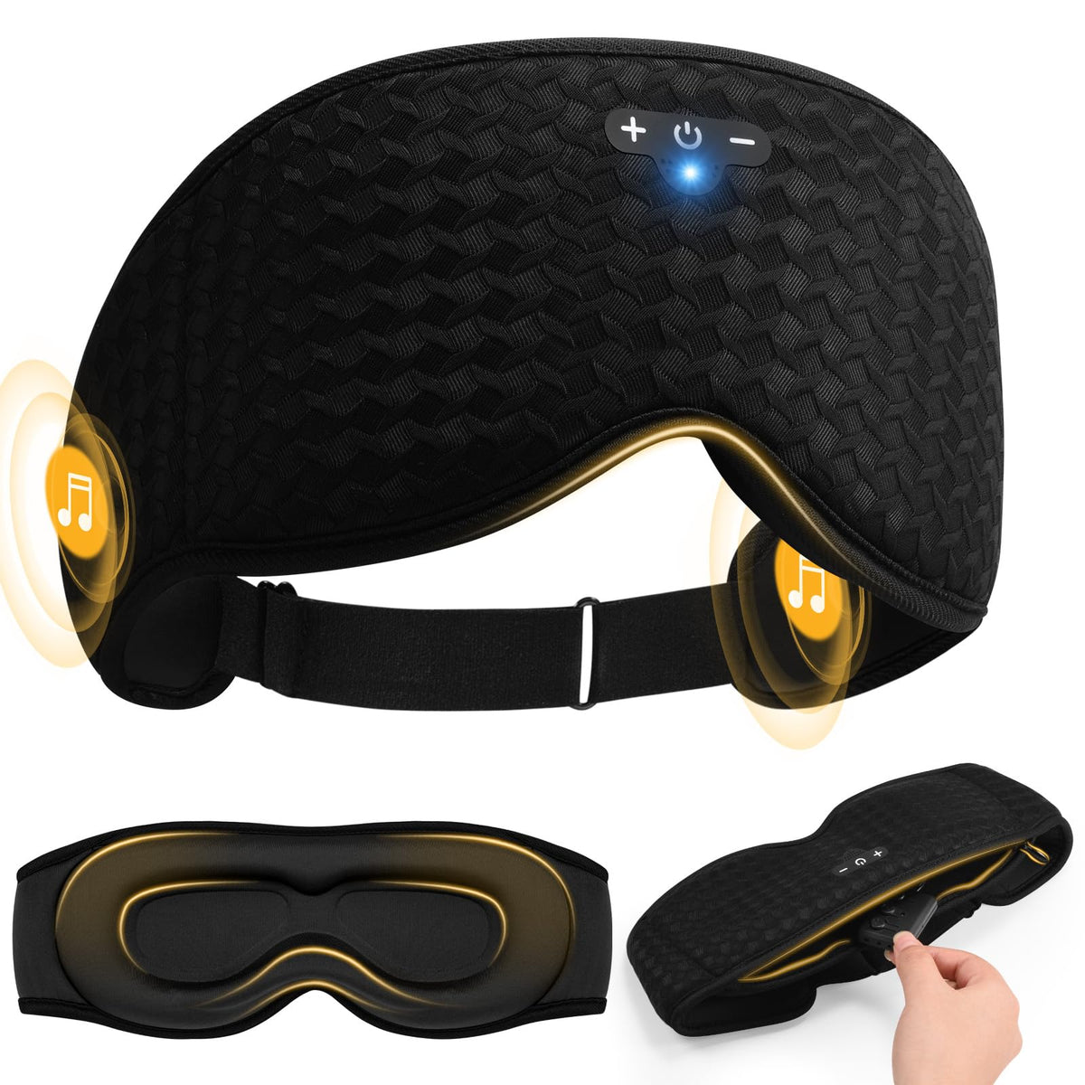 Blackout Sleep Mask with Bluetooth Headphones D5860