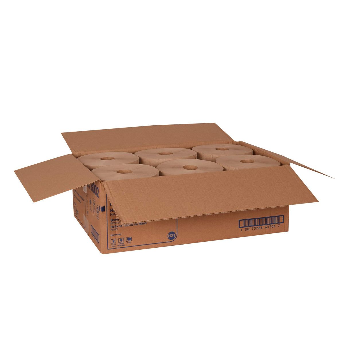 Natural Paper Hand Towel Roll, 6 Rolls x 800 Ft X7666