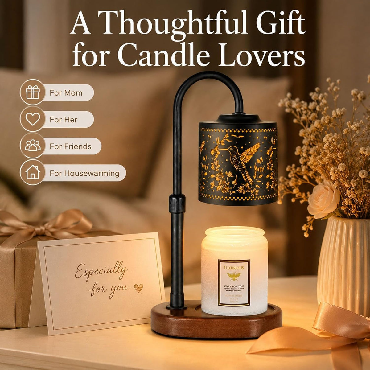 Dimmable Candle Warmer Lamp with Timer F179290