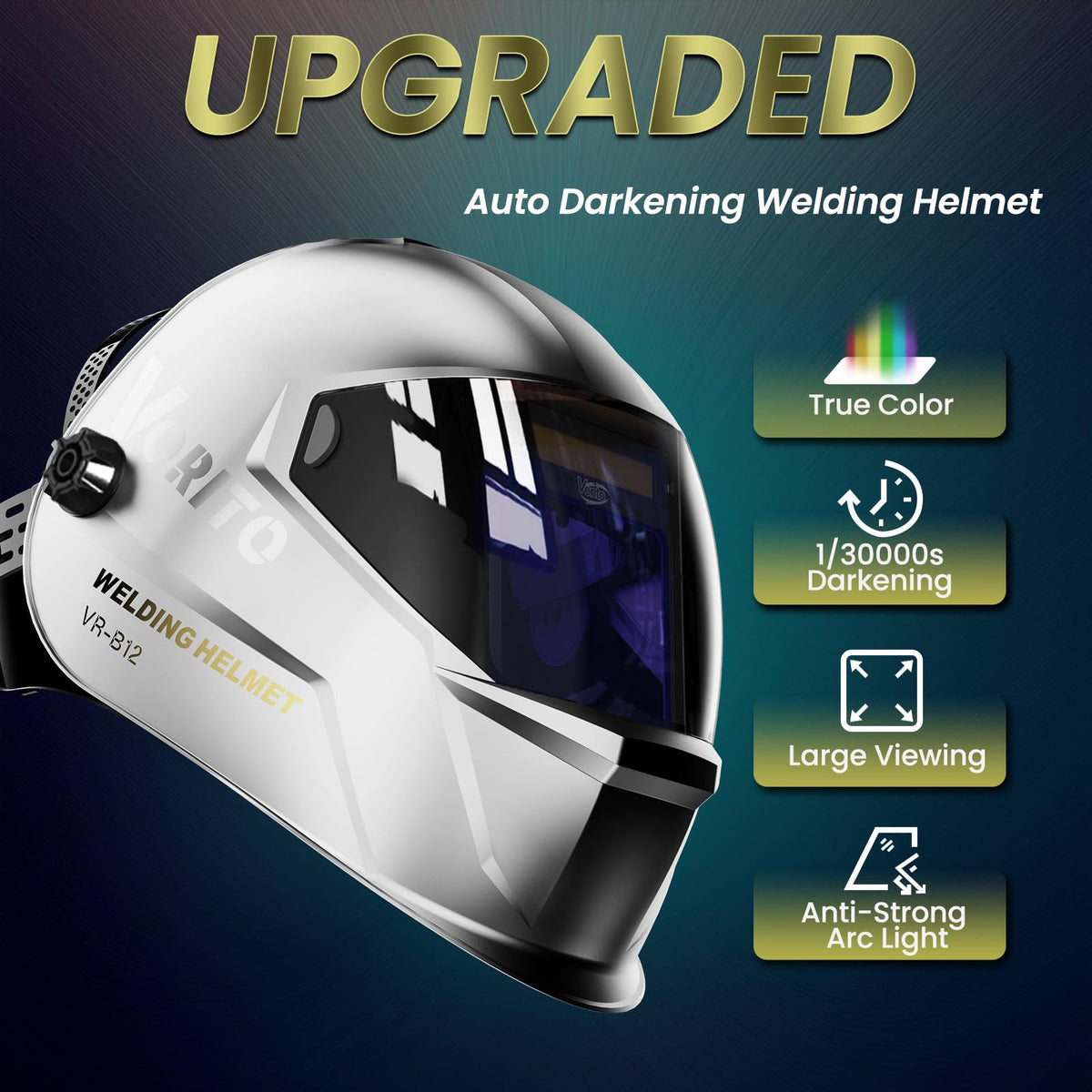 Auto Darkening Welding Helmet with LED Light M8646