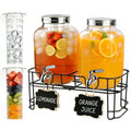 Glass Drink Dispenser with Stand J80554