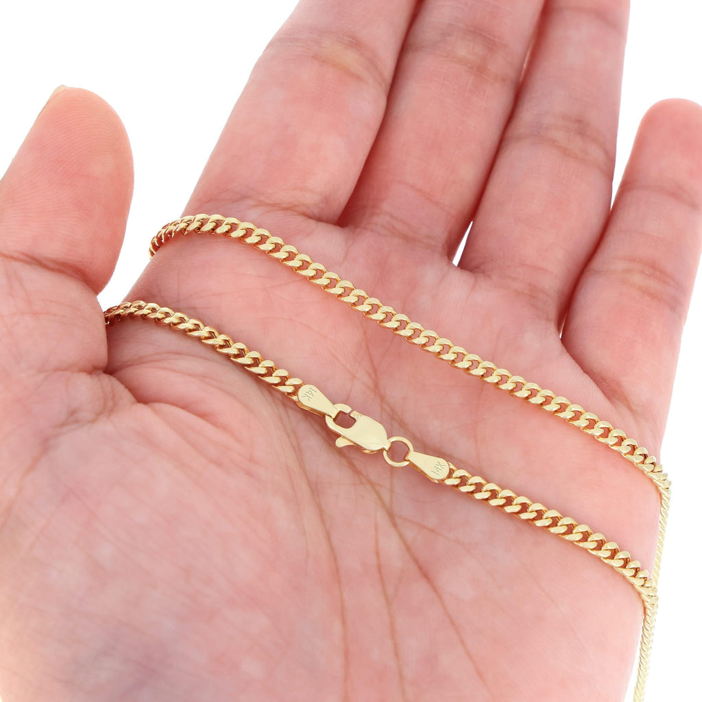 14k Yellow Gold Cuban Chain Necklace G527508