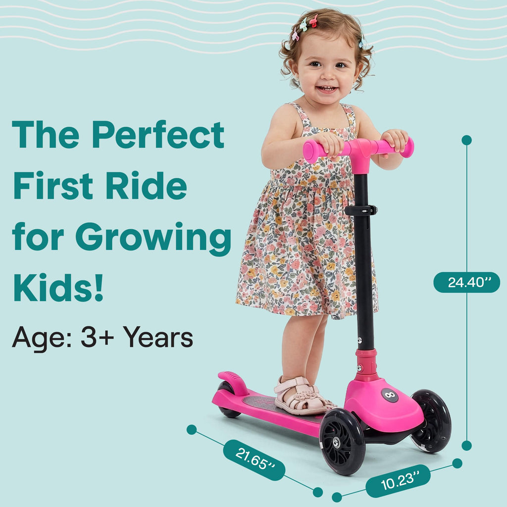 Adjustable 3 Wheel Kids Scooter with LED Wheels W886676