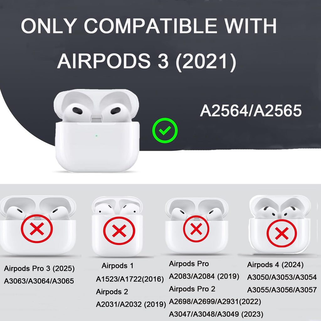 Leopard Cheetah Print AirPods 3rd Generation Case with Keychain T1718