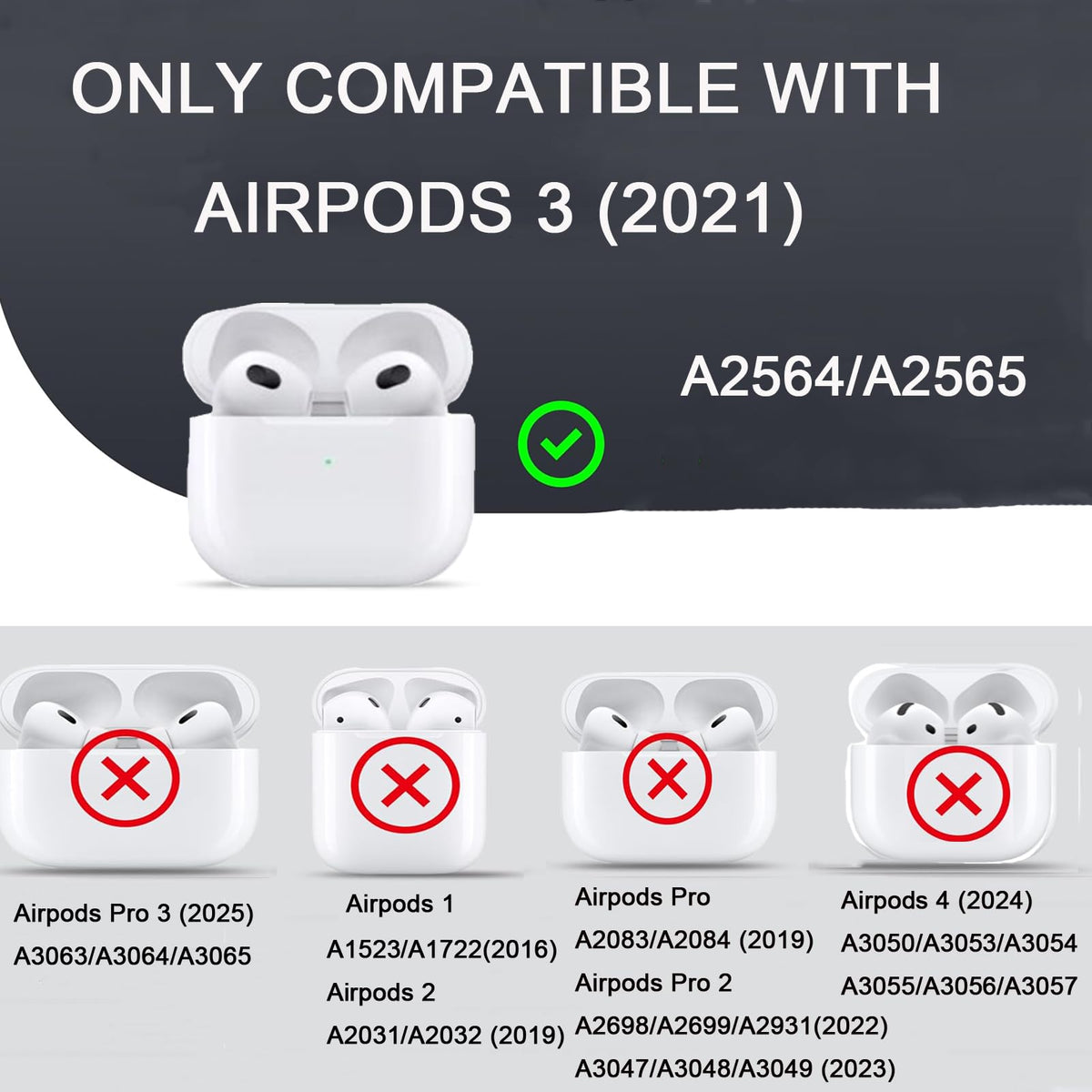 Leopard Cheetah Print AirPods 3rd Generation Case with Keychain T1718