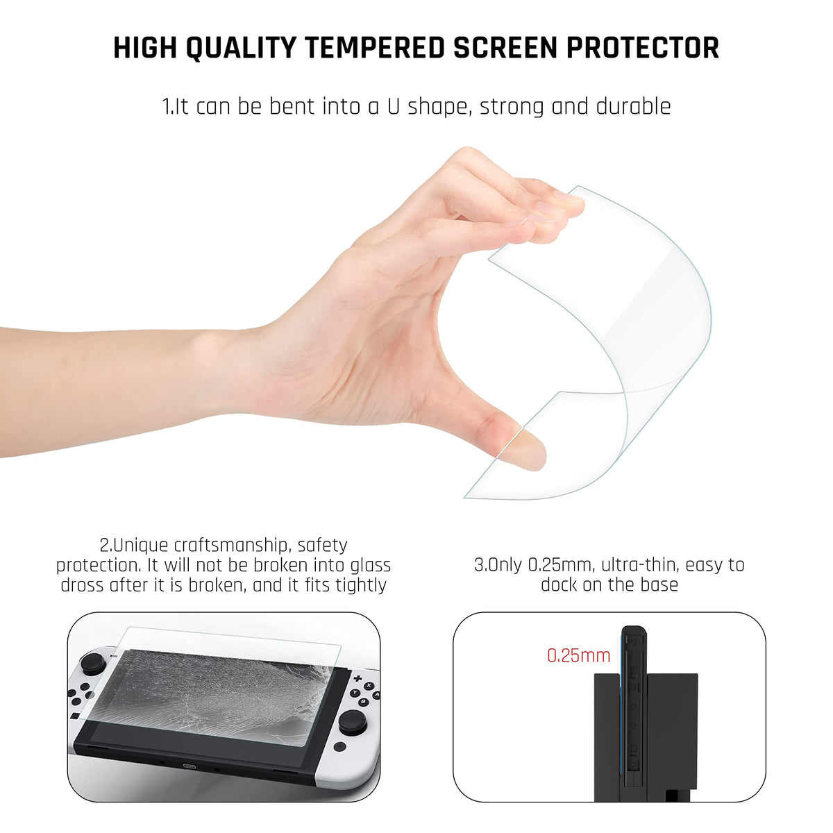 Protective Case for Nintendo Switch OLED Model with Screen Protector R130501
