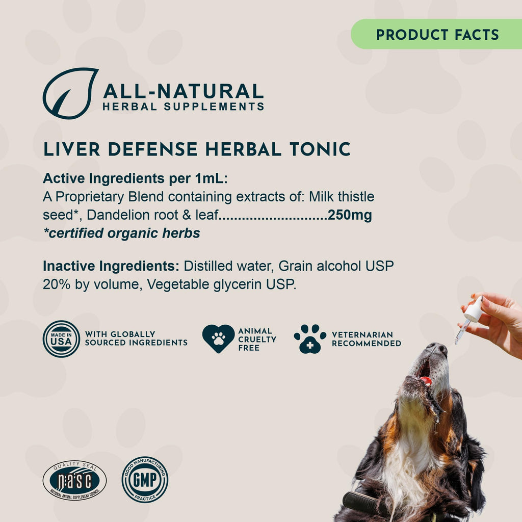 Liquid Liver Support Supplement for Dogs & Cats 2 Fl Oz M3161