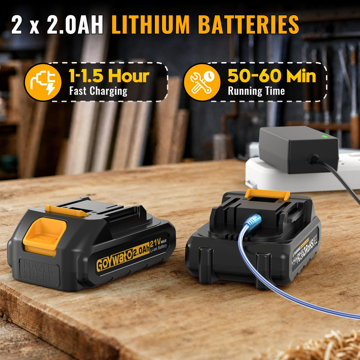 21V Brushless Cordless Drill & Impact Driver Combo Kit J6380
