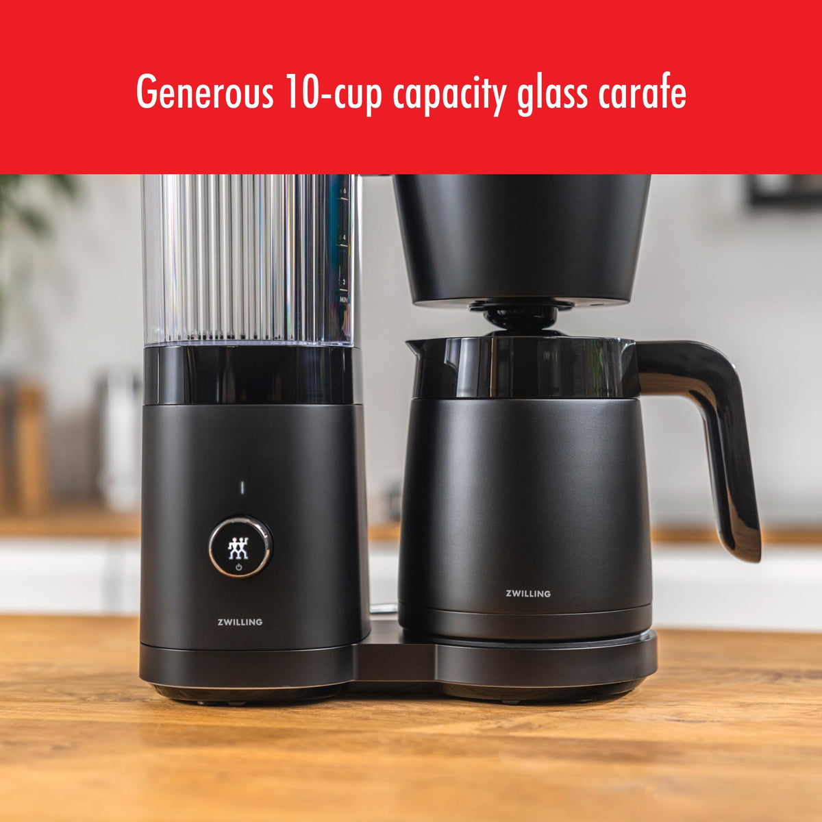 Black 10 Cup Drip Coffee Maker with Thermo Carafe B69962