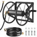 Wall Mounted Garden Hose Reel, Holds 200 ft 5/8-inch, Heavy-Duty Steel H8120