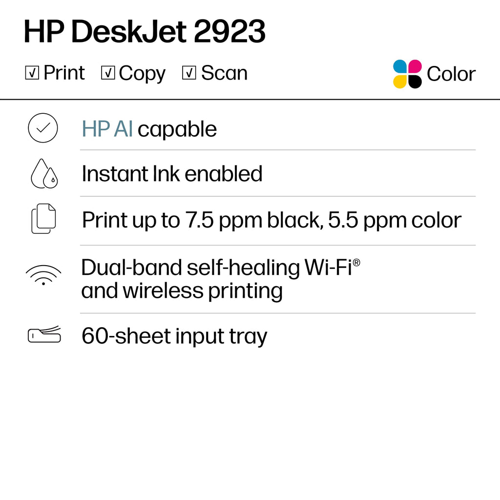 Wireless All-in-One Color Inkjet Printer, Scanner, Copier S5101