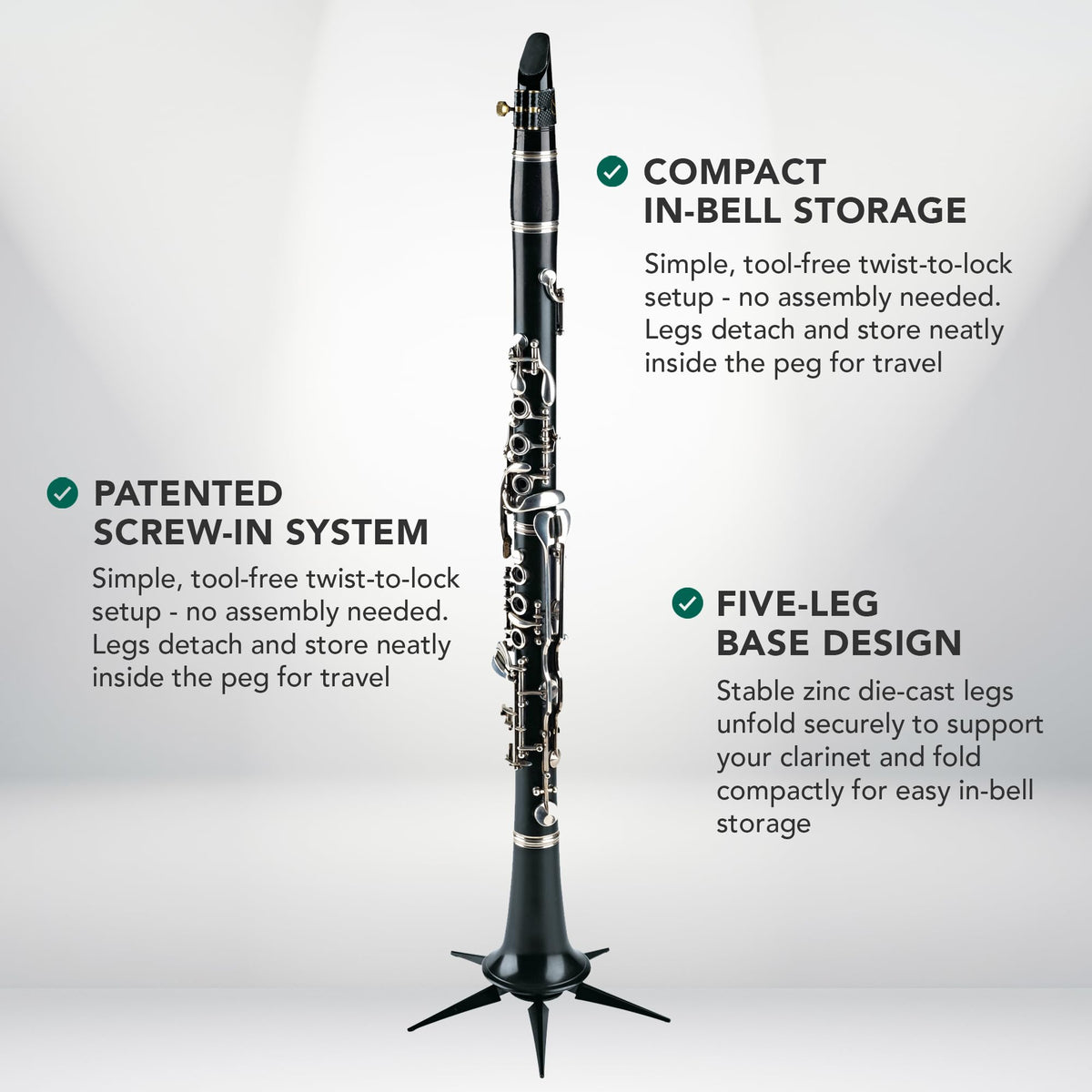 Portable Clarinet Stand V2814
