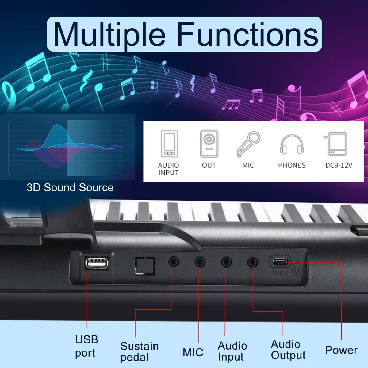 88 Keys Electric Digital Piano with Semi Weighted Key A5295
