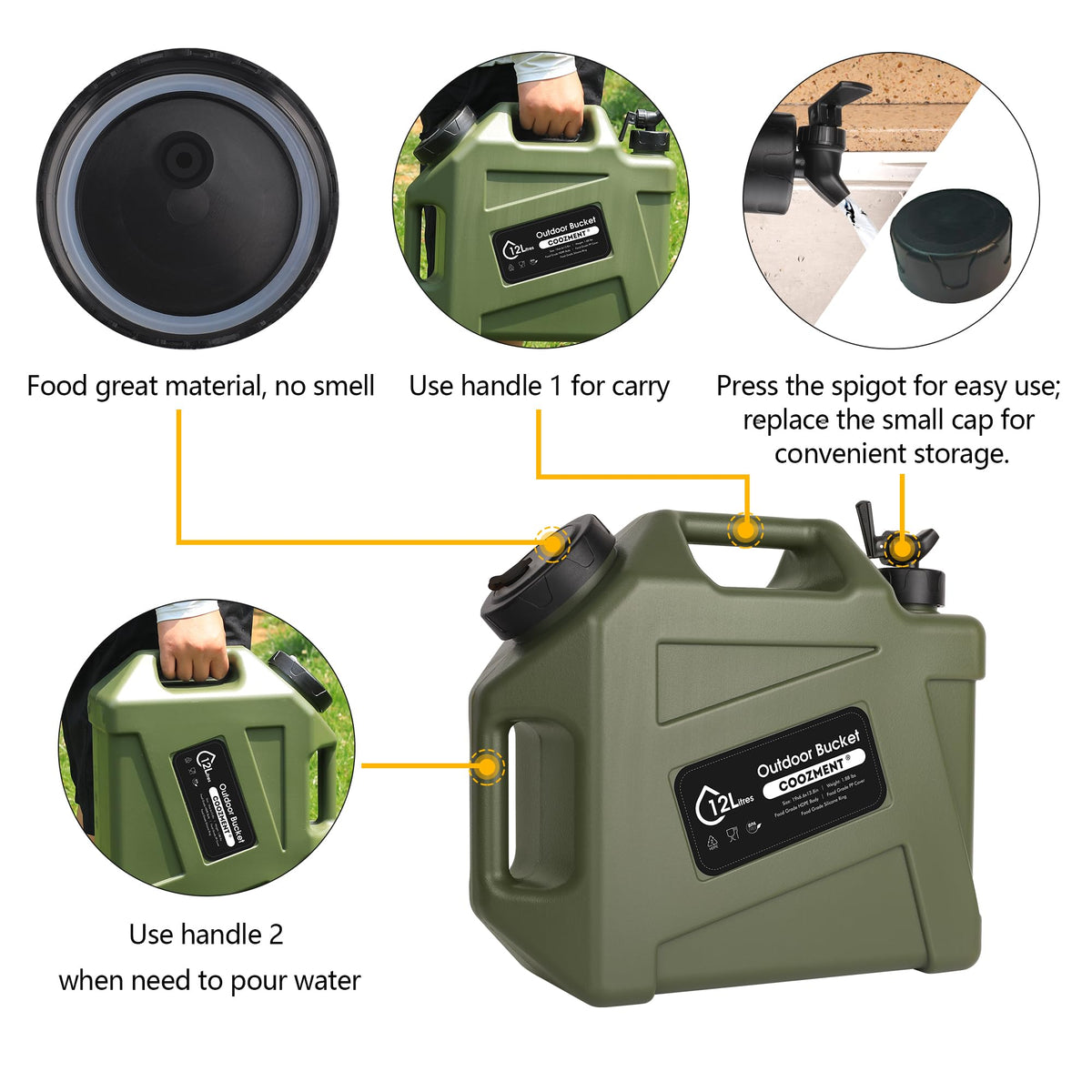 BPA Free Water Containers with Spigot M8423