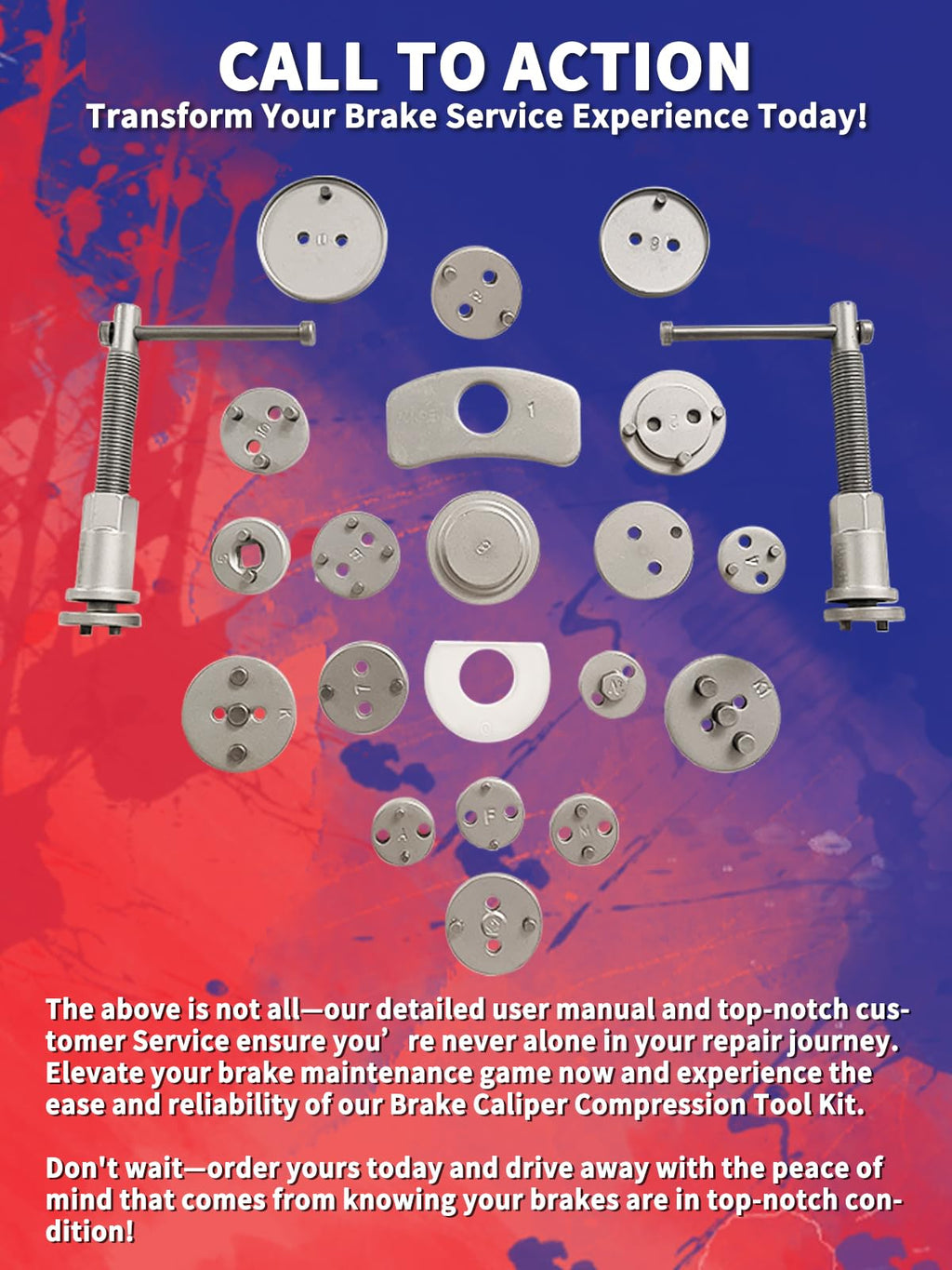 Heavy Duty Disc Brake Caliper Compression Tool L597