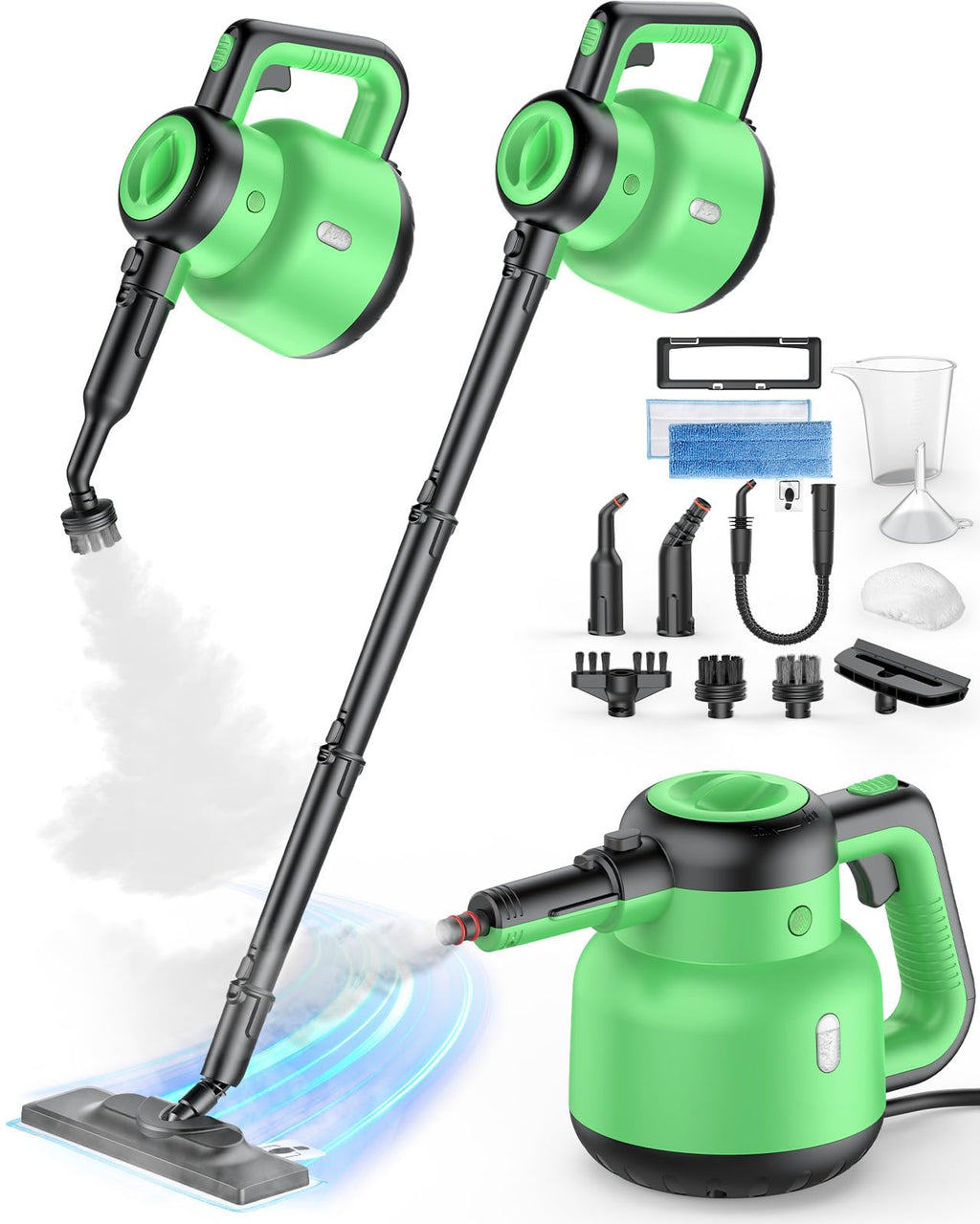 1400W 12-in-1 Steam Mop with Detachable Handheld Steam Cleaner I6602