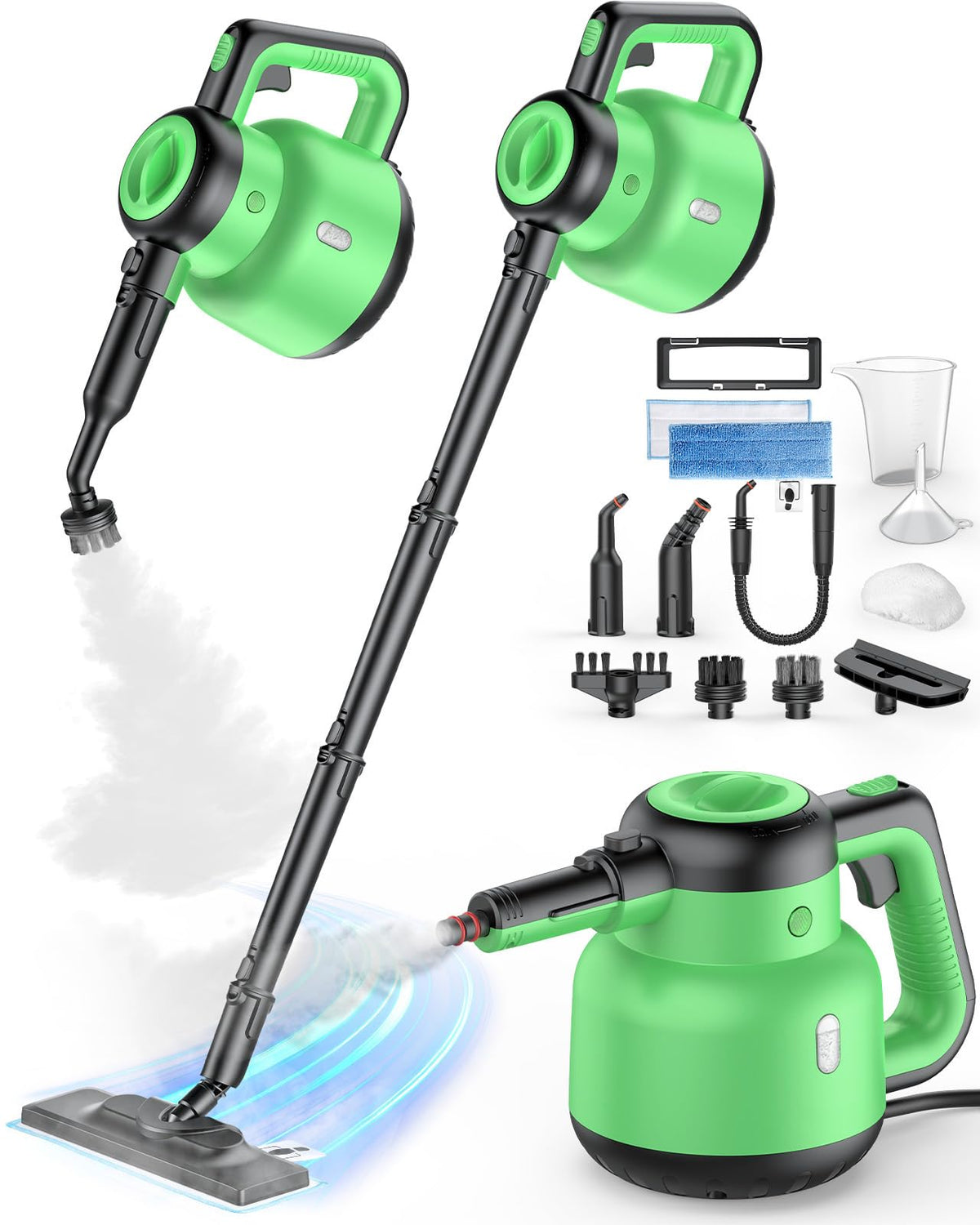 1400W 12-in-1 Steam Mop with Detachable Handheld Steam Cleaner I6602