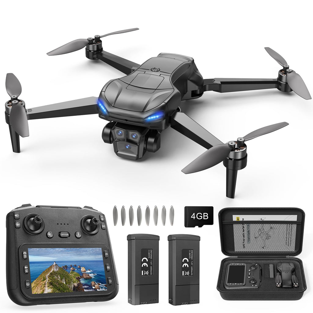 4K Camera GPS Foldable Drone with 4.5” HD Screen Controller F801