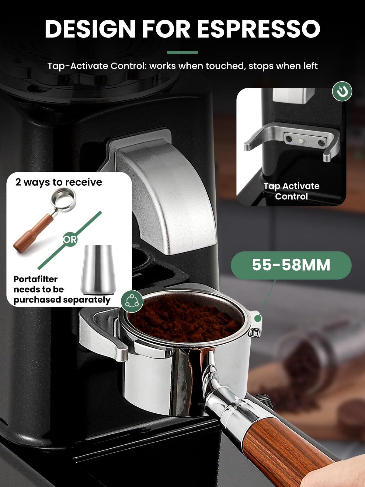 60mm Flat Burr Coffee Grinder Y41073
