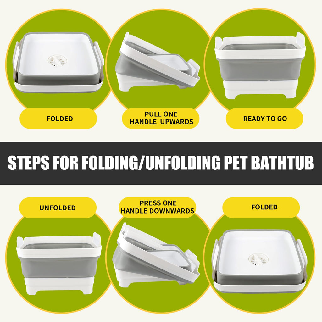 9L Collapsible Small Puppy Kitten Bath Tub H508