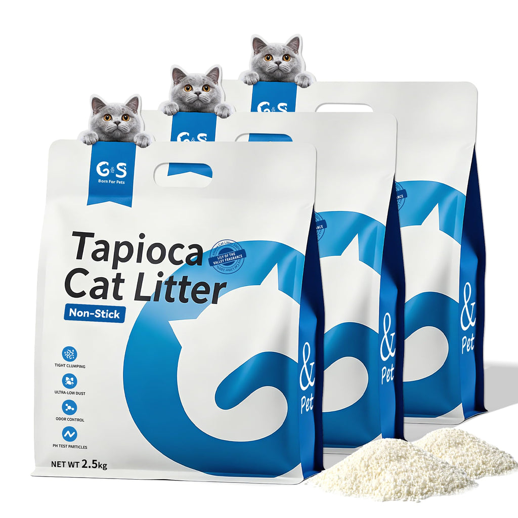 Tapioca Cat Litter Rapid Clumping 5.5lb × 3 Bags L973