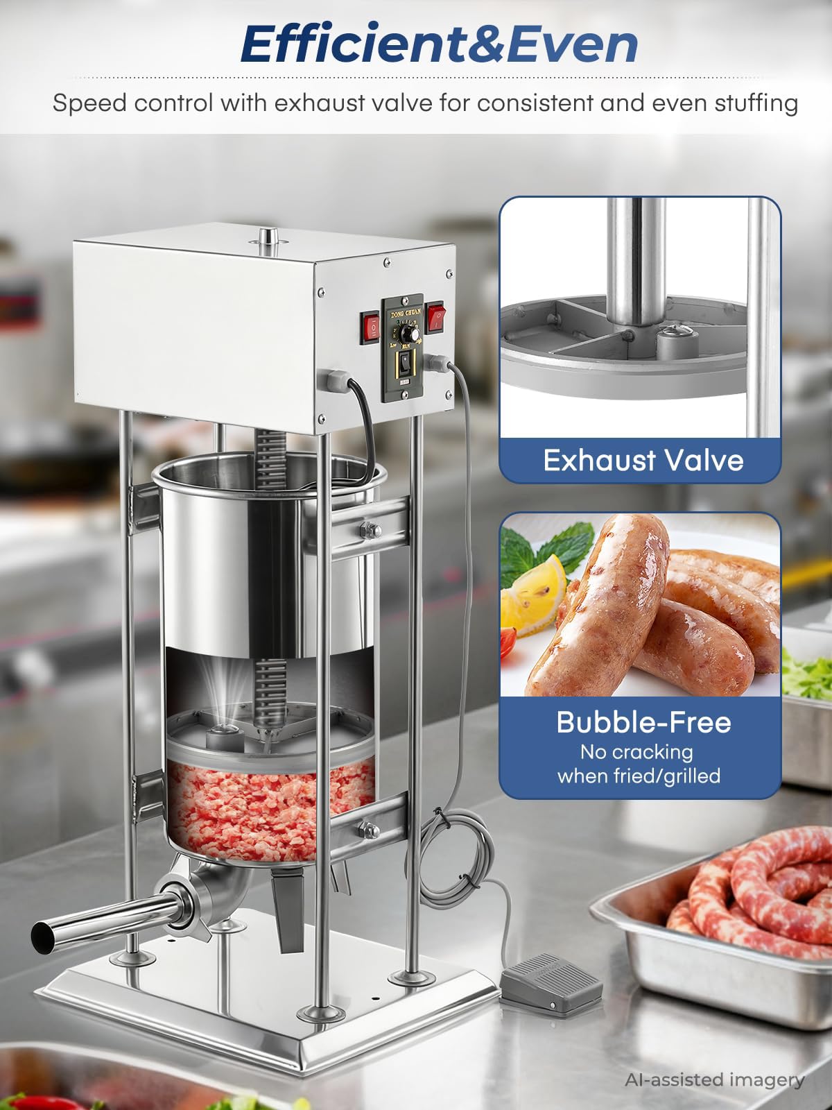 33LBS Stainless Steel Sausage Stuffer W5487