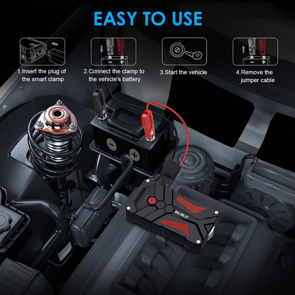 5000A Peak 12V Lithium Jump Starter with USB-C T24226