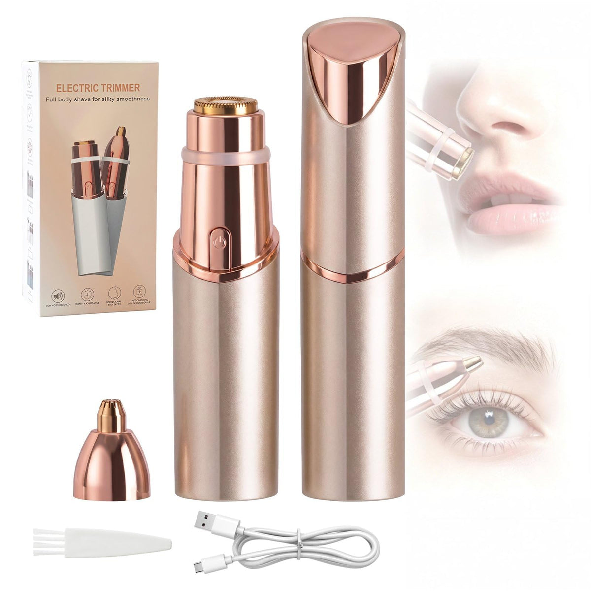 2 in 1 Face Epilator and Eyebrow Trimmer B807