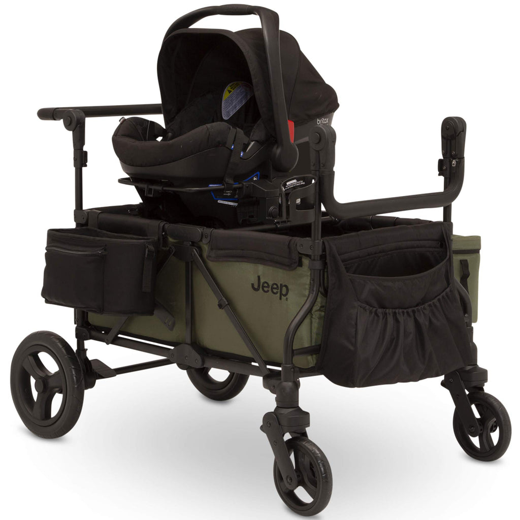 Black/Green Stroller Wagon with Cooler Bag B5427