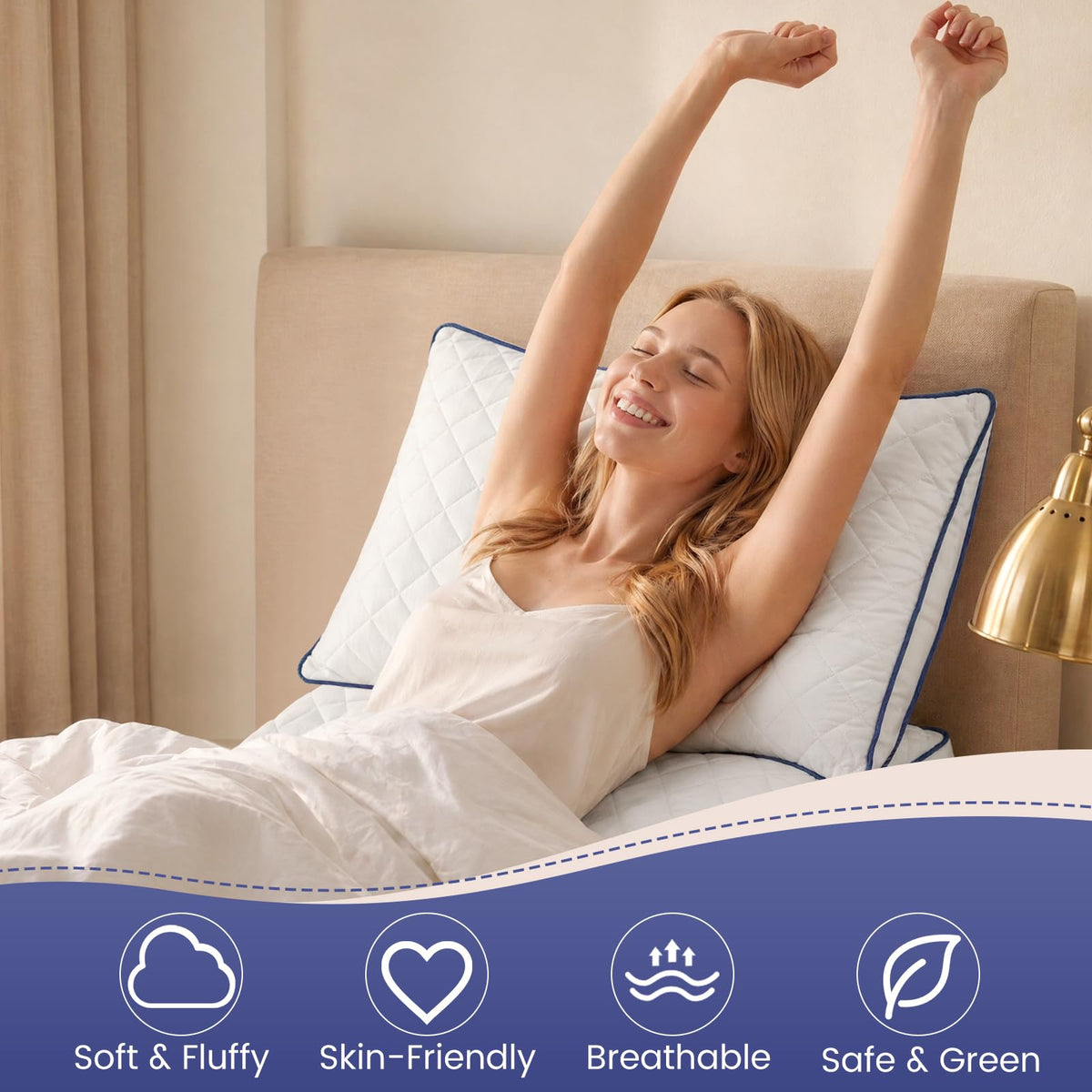 Shredded Memory Foam Pillows King Size Set of 2 H30420
