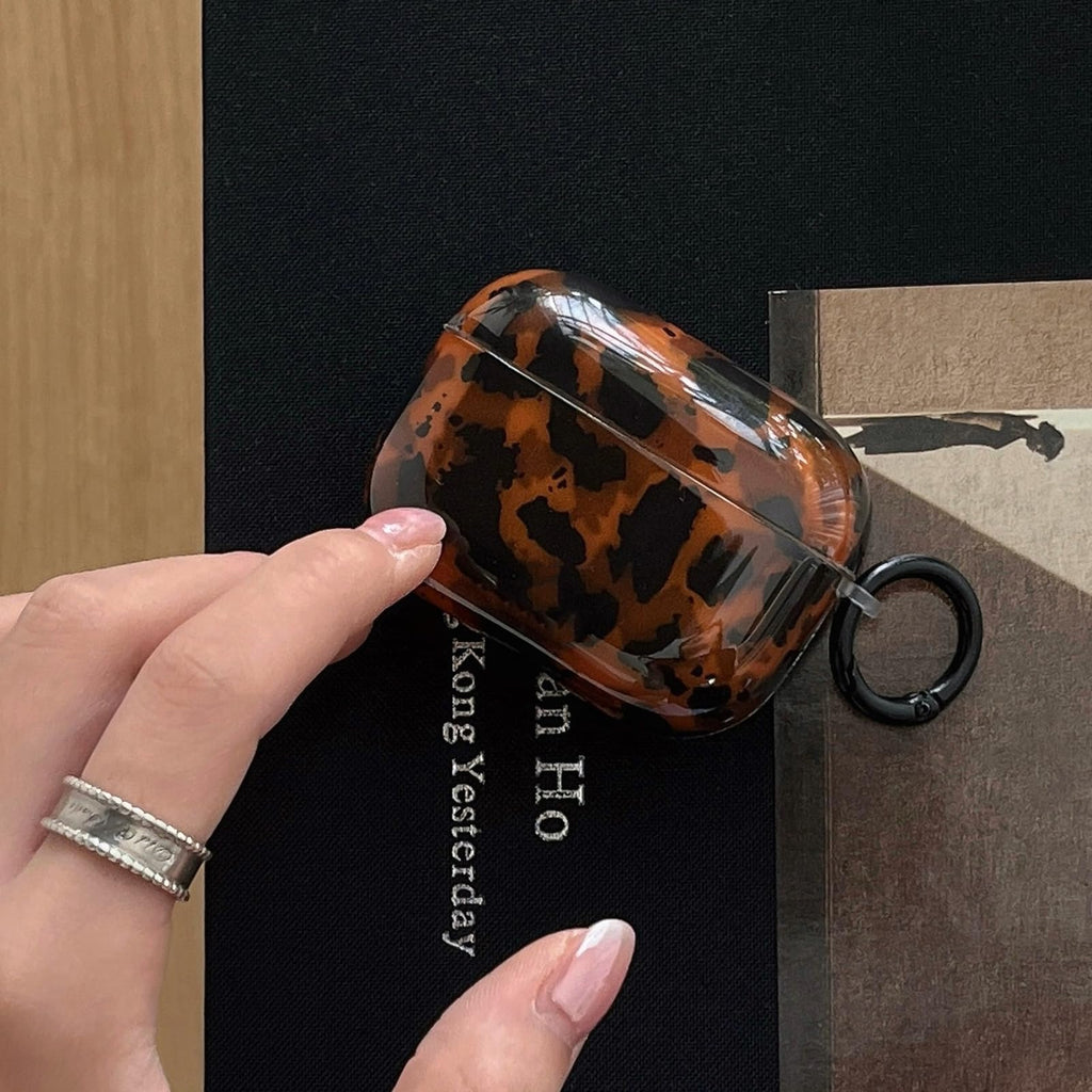 Leopard Cheetah Print AirPods 3rd Generation Case with Keychain T1718