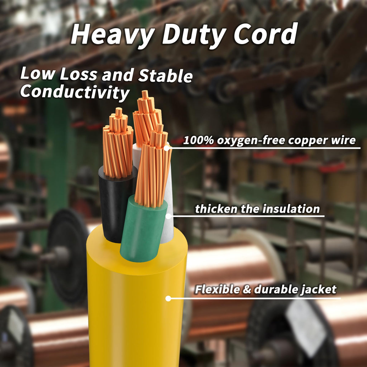 14/3 AWG 100 FT Heavy Duty Extension Cord T1741