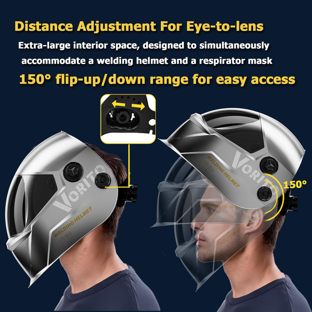 Auto Darkening Welding Helmet with LED Light M8646