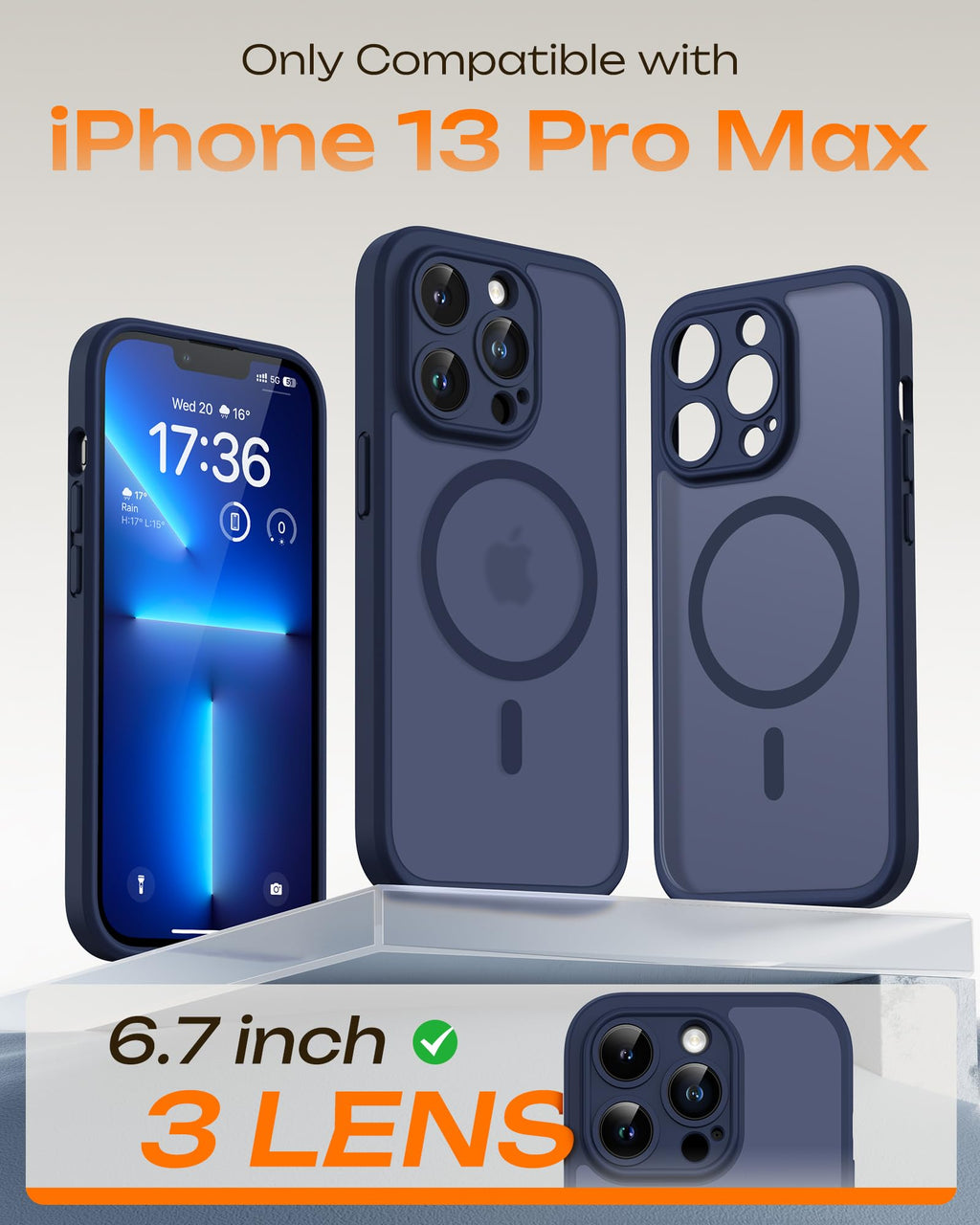 Dark Blue iPhone 13 Pro Max Case X545
