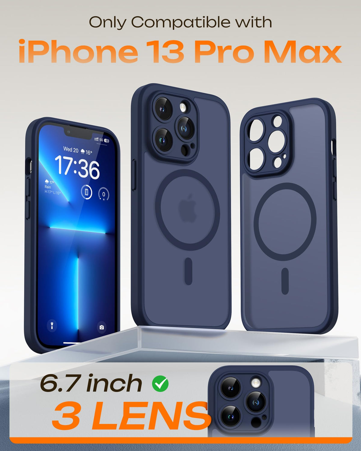Dark Blue iPhone 13 Pro Max Case X545