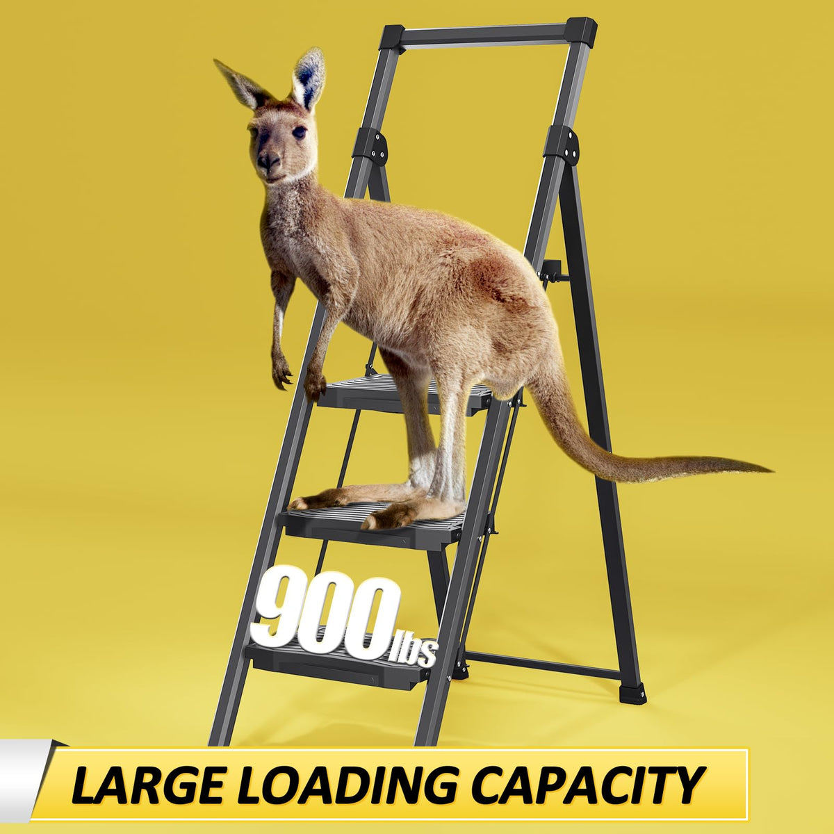4 Step Folding Step Ladder with Handrails T930684