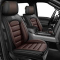 Full Set Car Seat Covers, Waterproof Seat Protectors, Standard 5 Seats, Black & Coffee V7663
