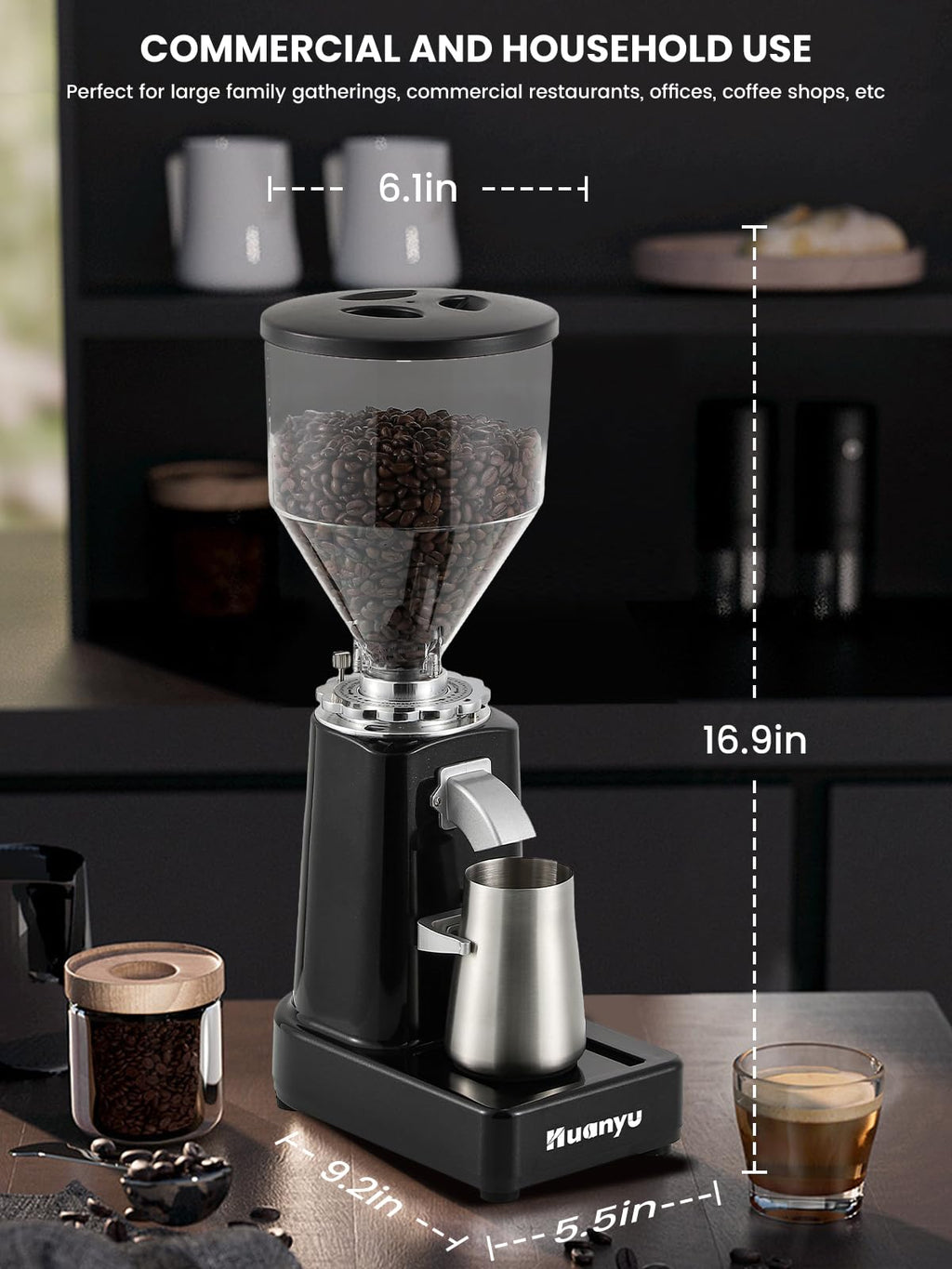 60mm Flat Burr Coffee Grinder Y41073
