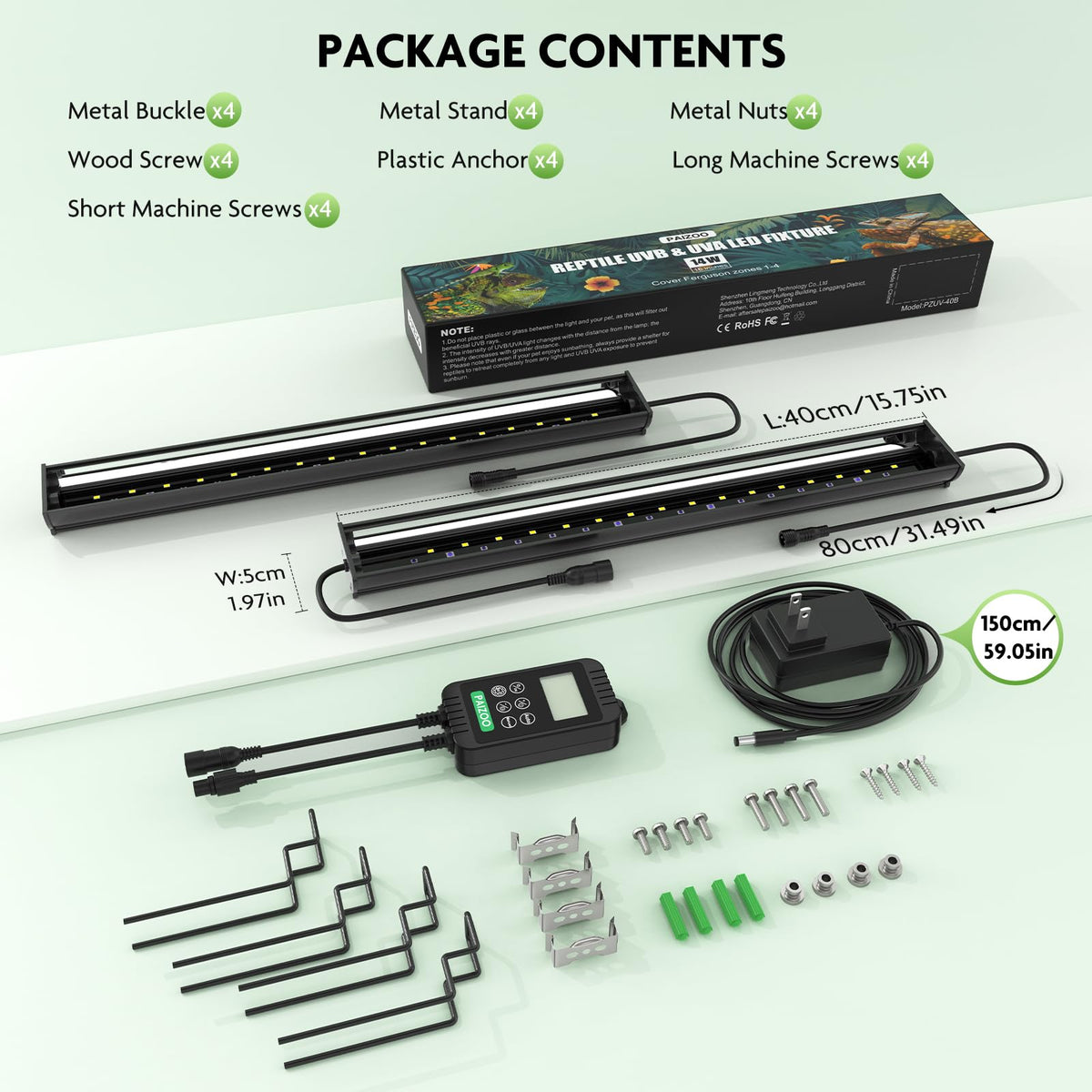 UVB LED Reptile Light Kit K3352
