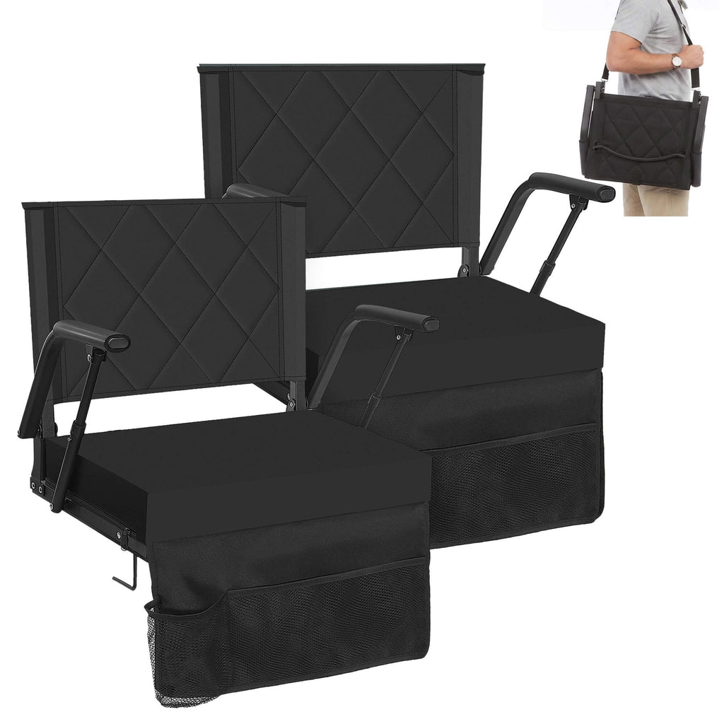 Portable Folding Stadium Seat with Back Support Y385955