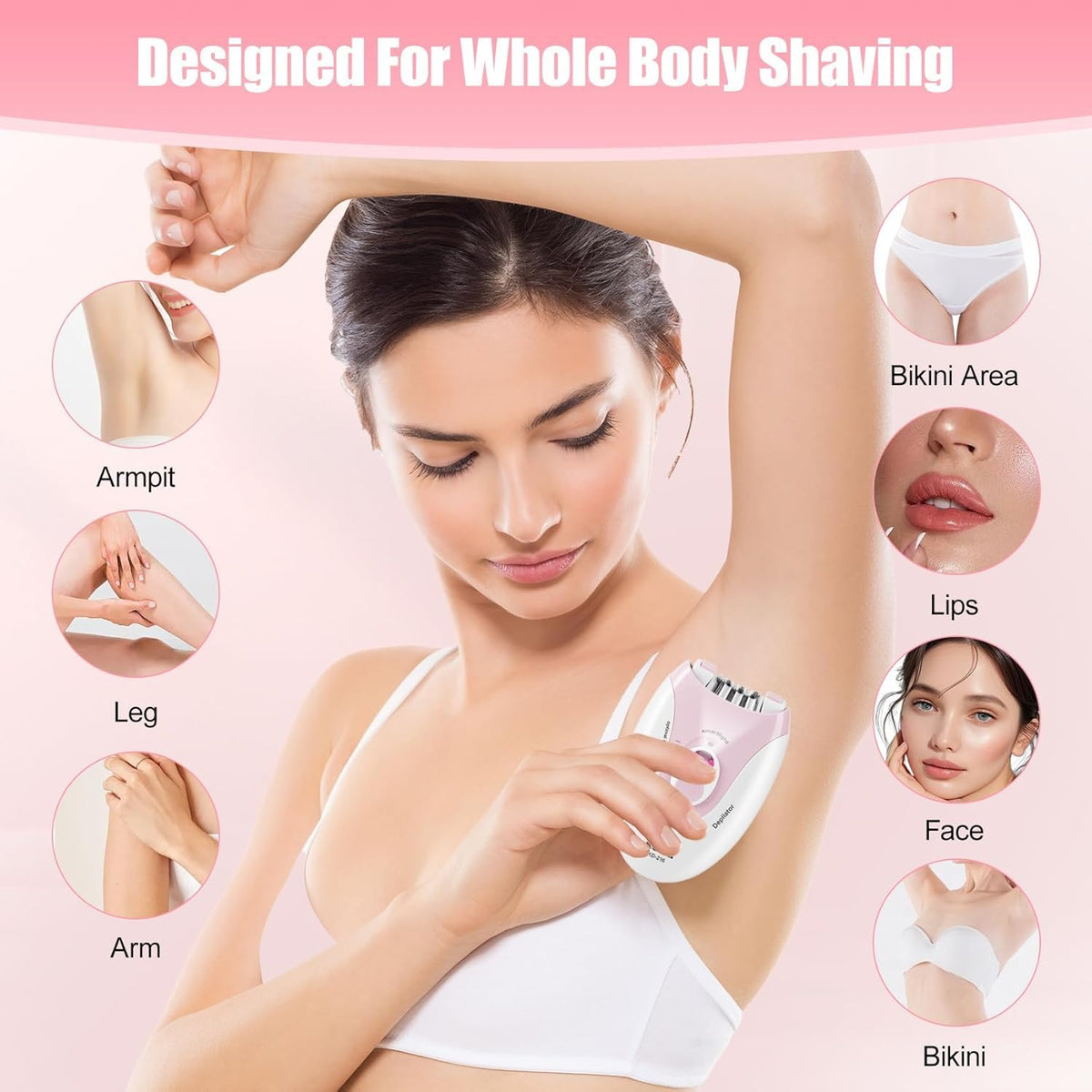 Rechargeable Epilator with LED Light W4811