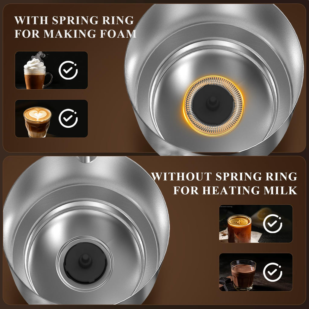 4-in-1 Electric Milk Frother and Steamer with Stainless Steel Jug E413