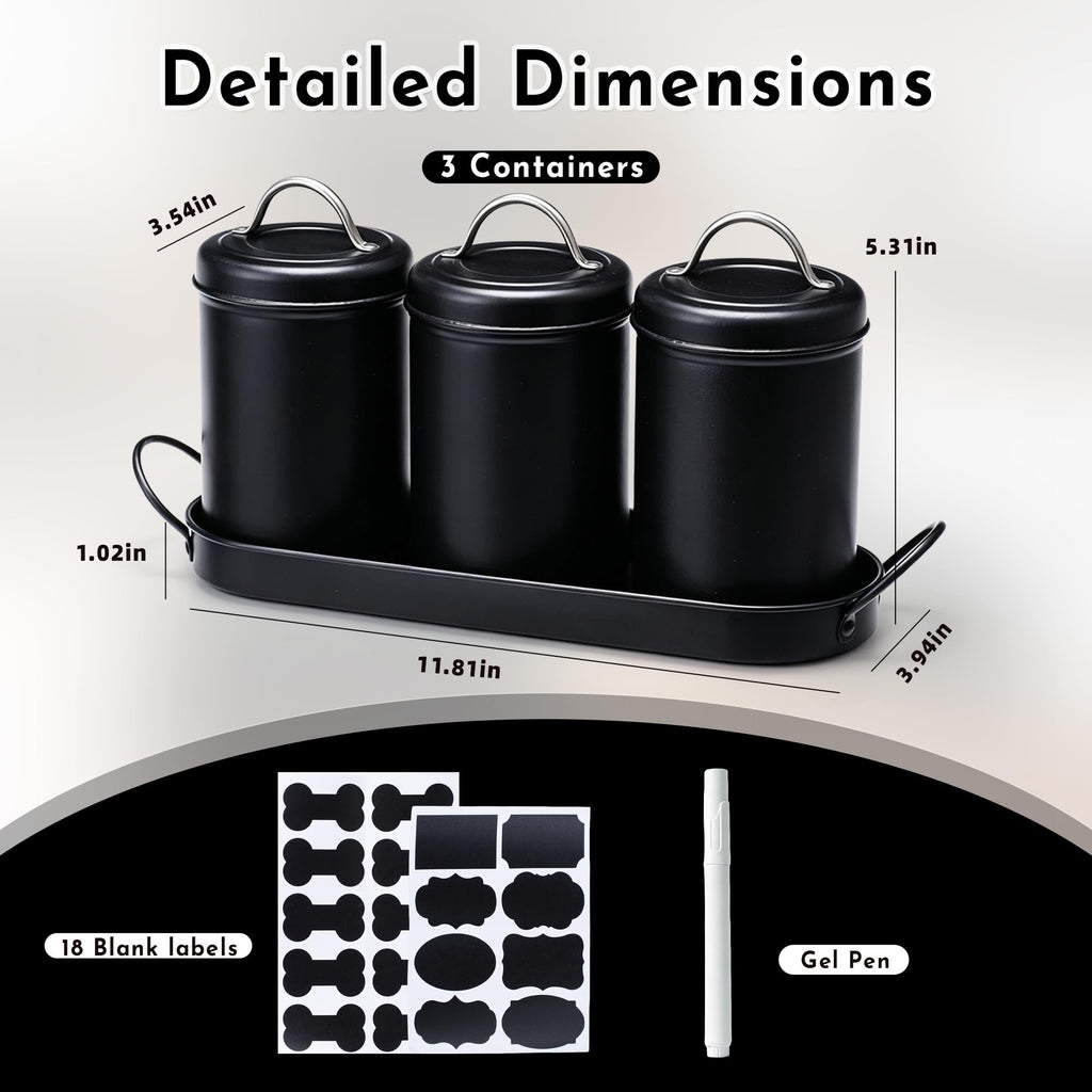 Airtight Dog Treat Container Set with Lid and Tray R35385