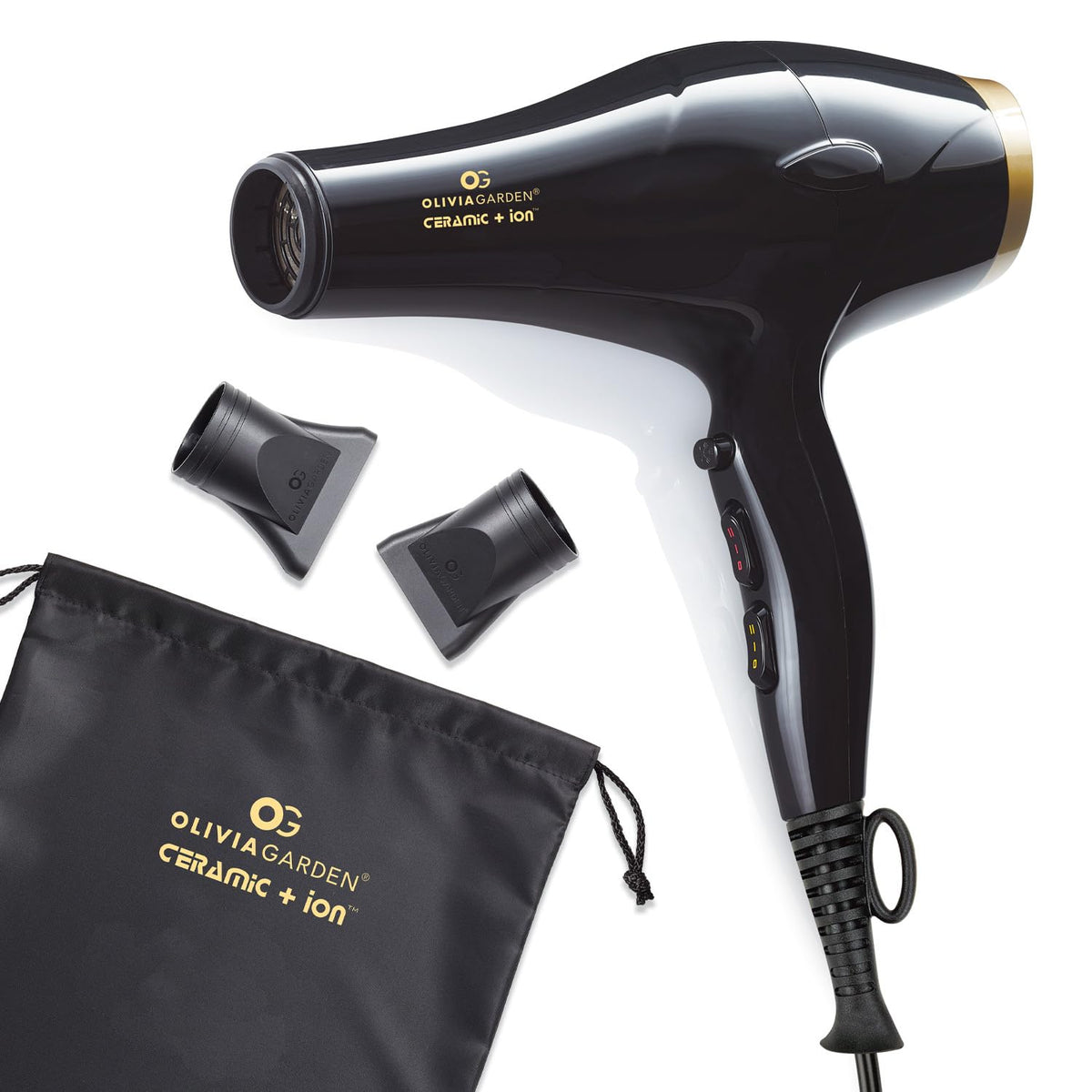 1875W Ceramic Ion Hair Dryer with 2 Nozzles U945