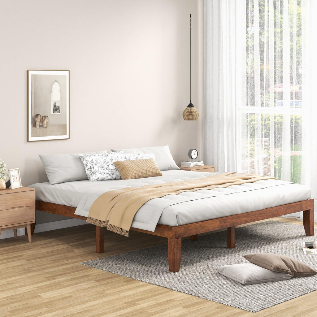 14 Inches Wood Platform Bed Frame King Size L632