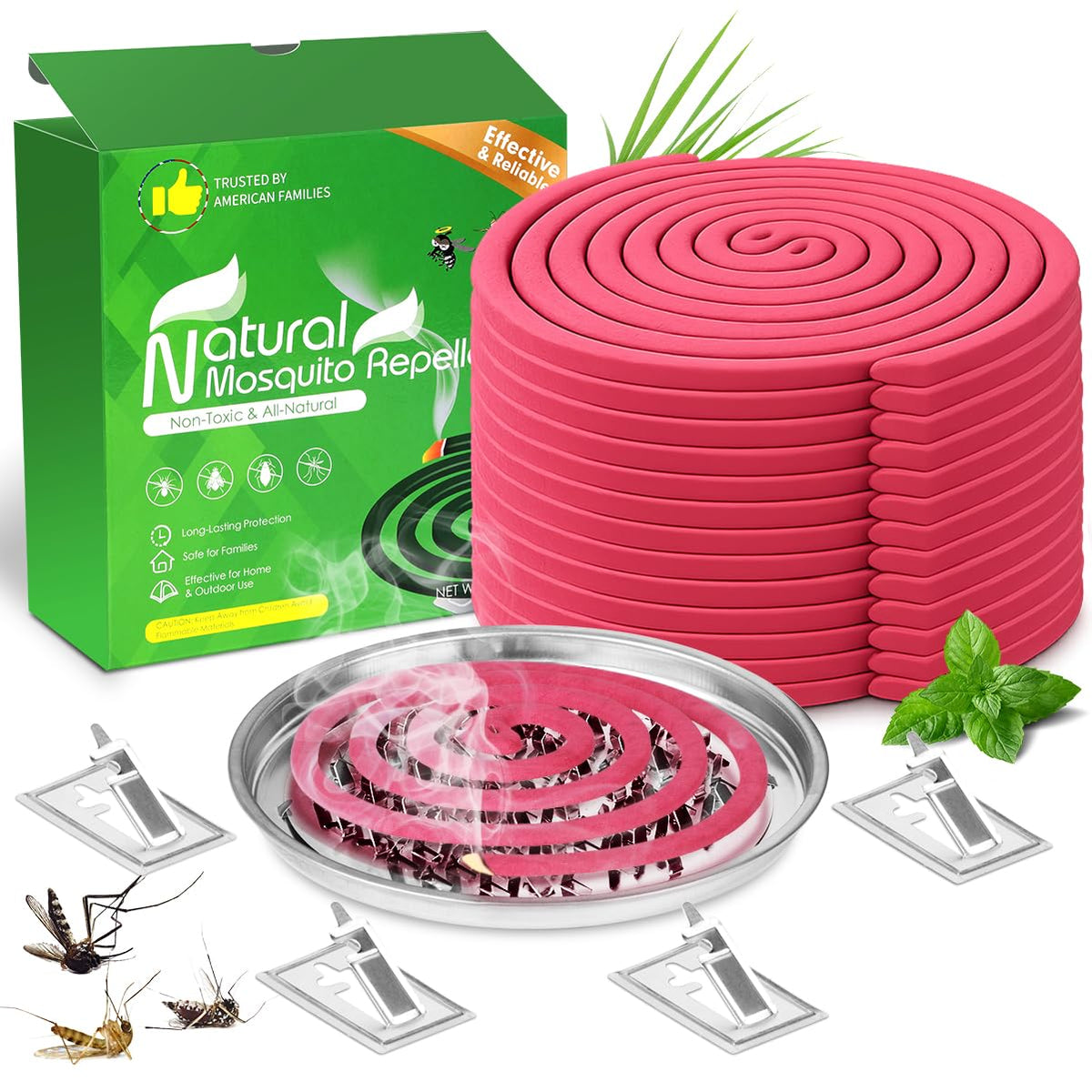Mosquito Repellent Coils 28 Pack DEET Free 6 Hours Z719301