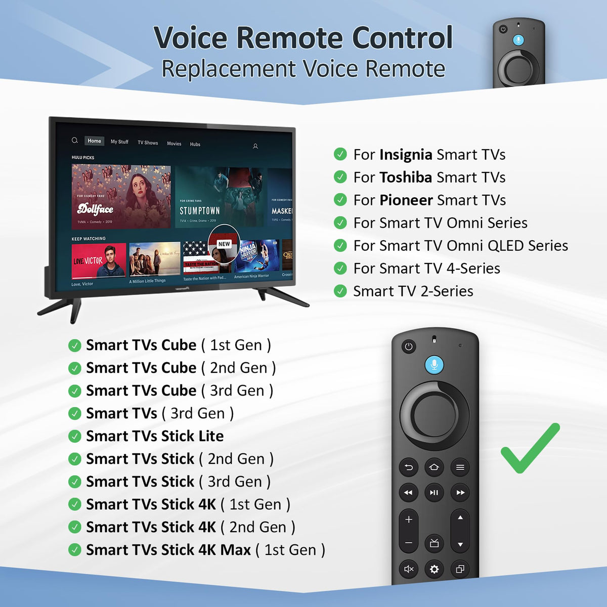 Replacement Fire Stick Remote T119