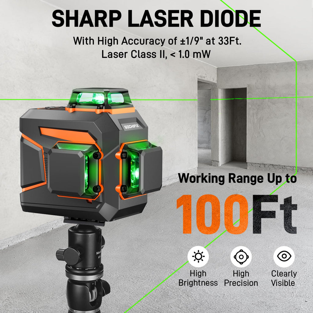 360 Self Leveling Green Line Laser Level L685423