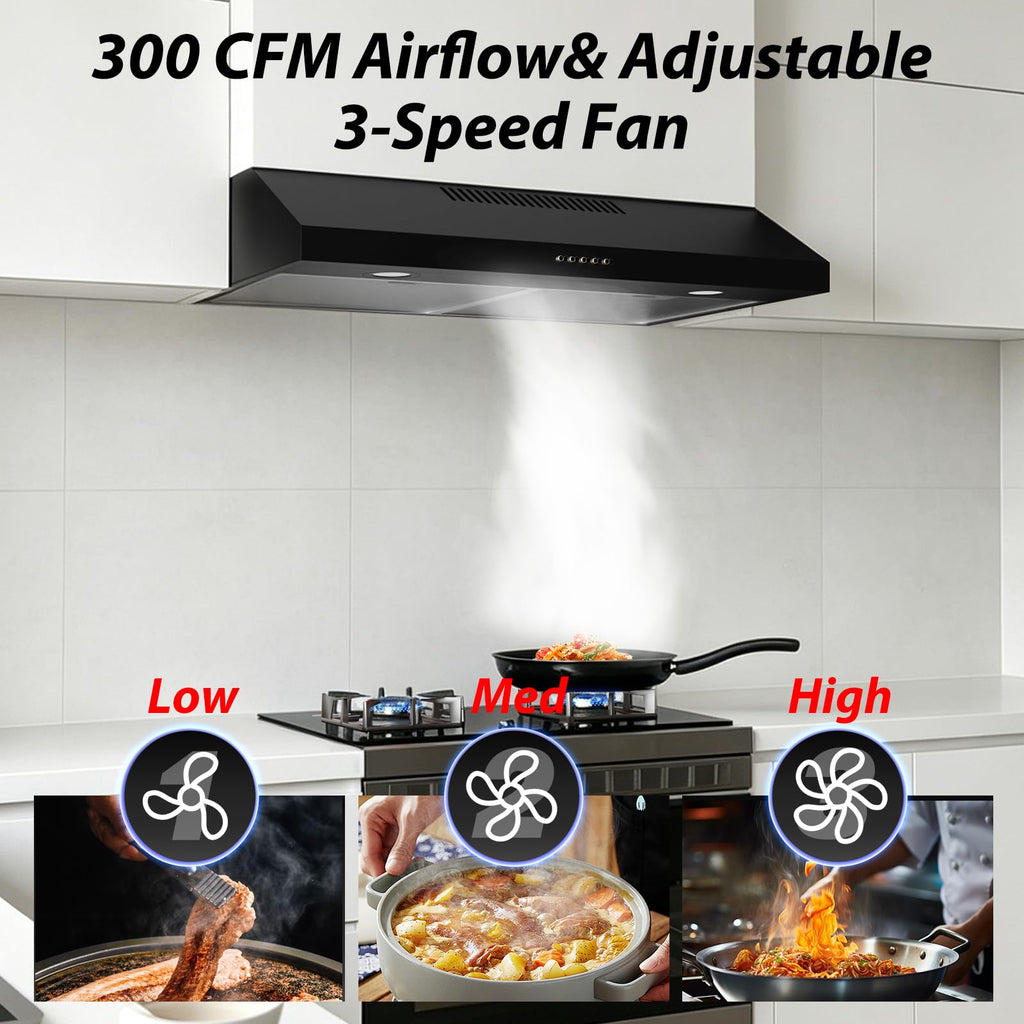 30 inch Under Cabinet Stainless Steel Range Hood Q663
